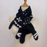 Warm and Elegant Scarf With Rabbit and Devil Patterns